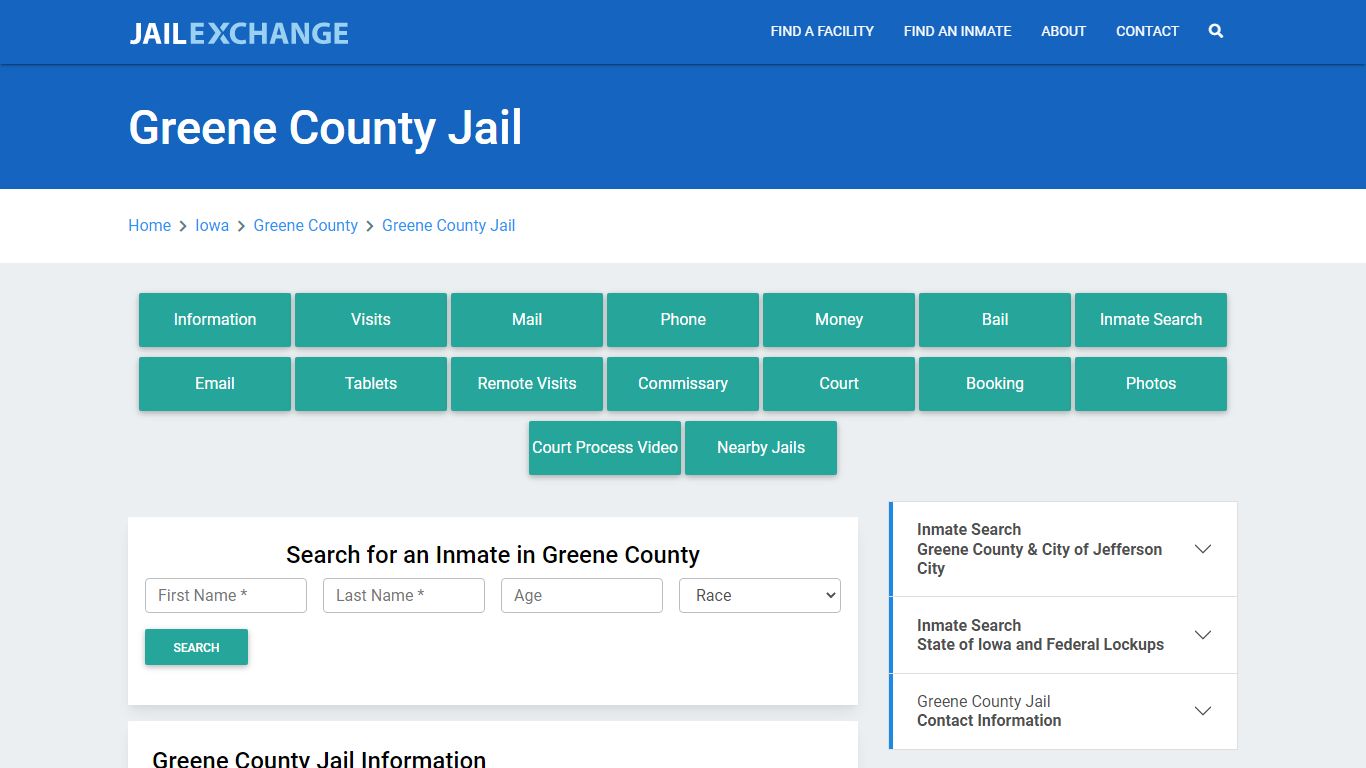 Greene County Jail Roster Lookup, IA, Inmate Search