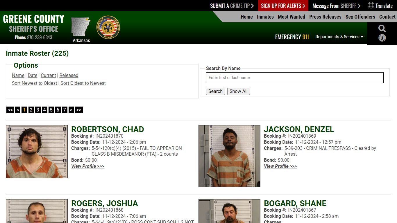 Inmate Roster - Current Inmates Booking Date Descending - Greene County ...